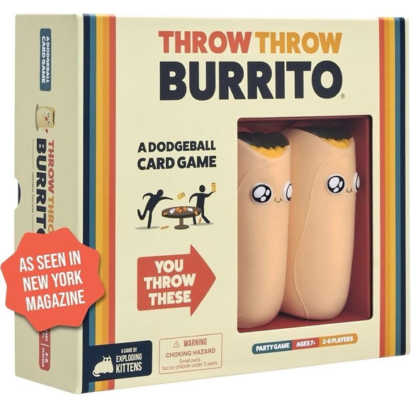 NEW Throw Throw Burrito Dodgeball Card Game Night Gift Family Kids Teens Ages 7+ - Picture 2 of 14